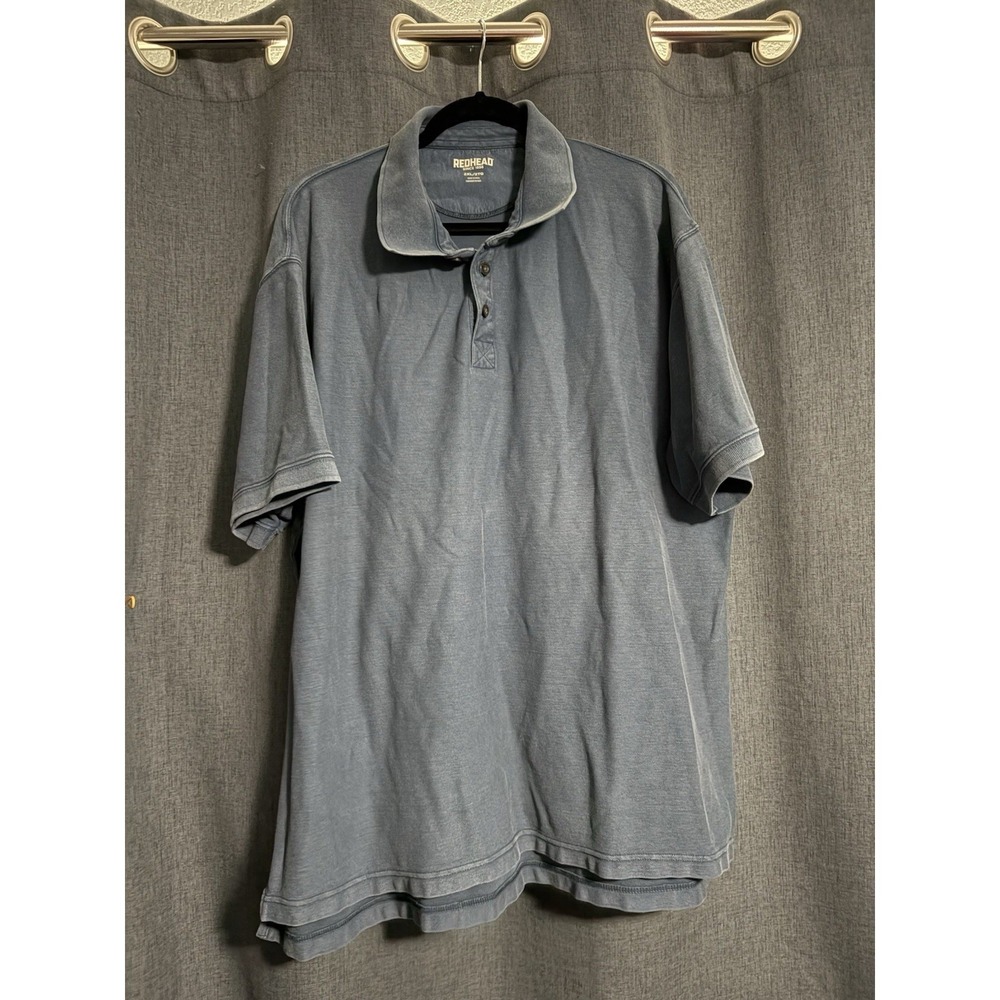 RedHead Polo Shirt 2XL Blue Short Sleeve Cotton Pique‎ Casual Outdoor Classic